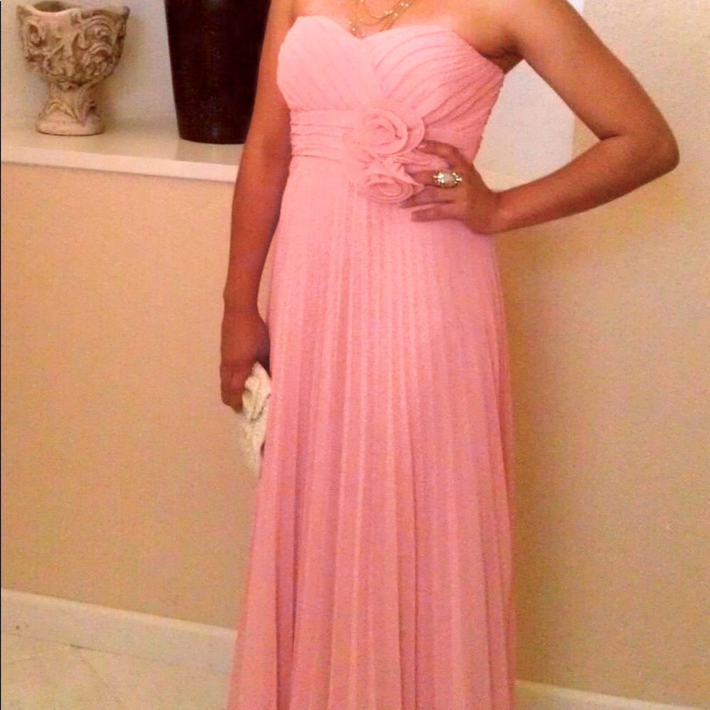 Prom Formal pleated chiffon dress.